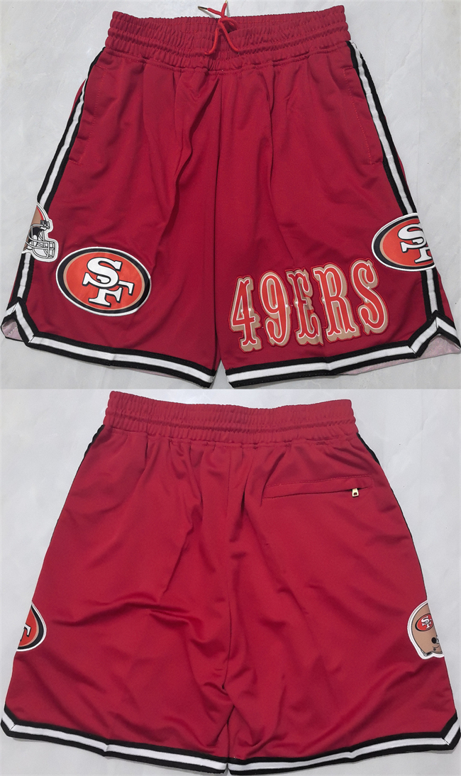 Men's Red San Francisco 49ers Shorts (Run Small)